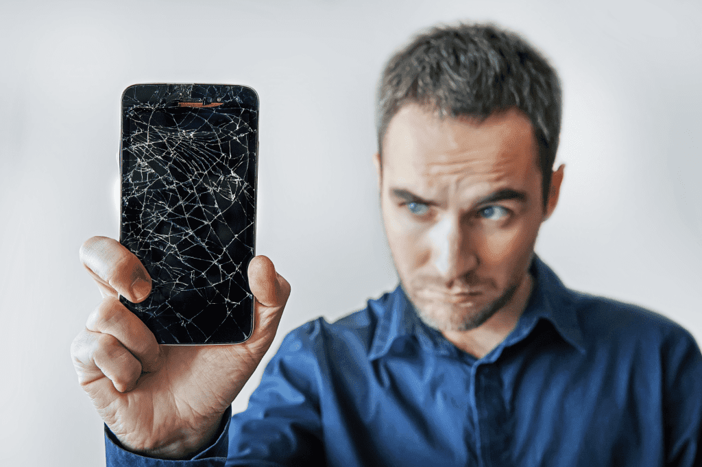 écran iphone cassé