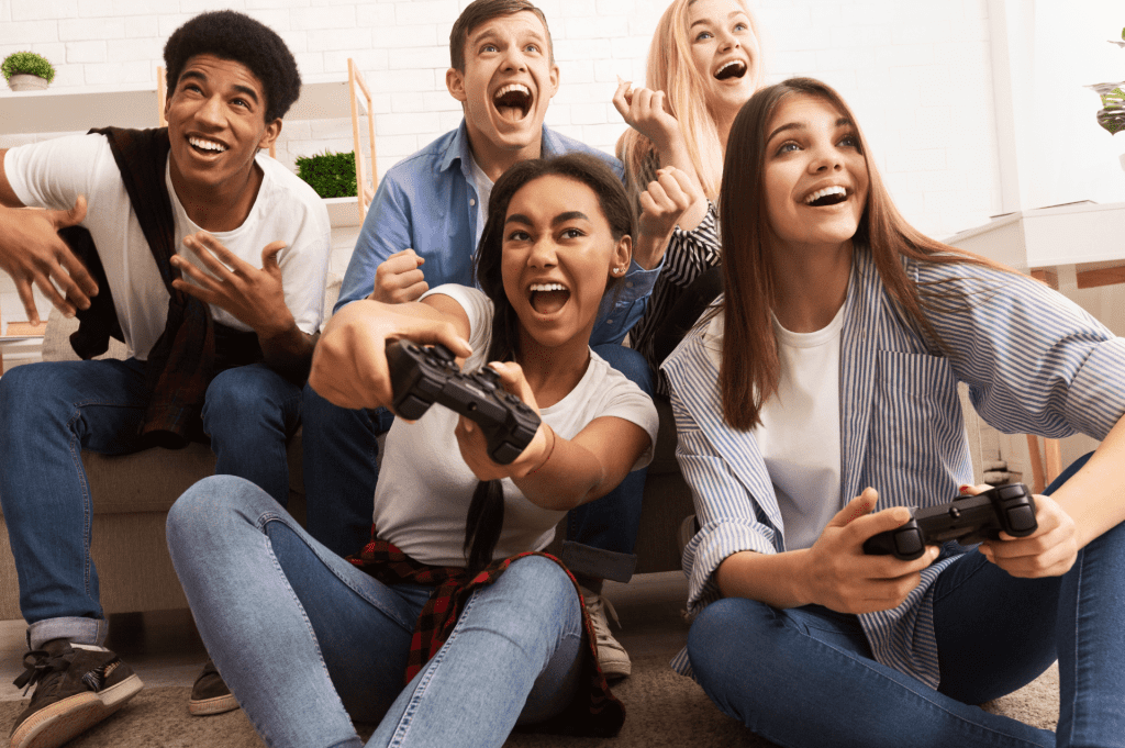 jeunes jouent video