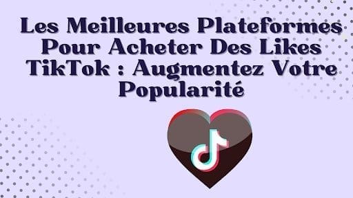 Plateformes Pour Acheter Des Likes TikTok