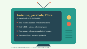 Parabole, antenne, fibre : ce qu'un locataire peut installer pour sa télé, et ce que le propriétaire peut refuser