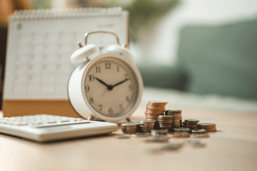 Calendrier avec une date butoir entourée en rouge